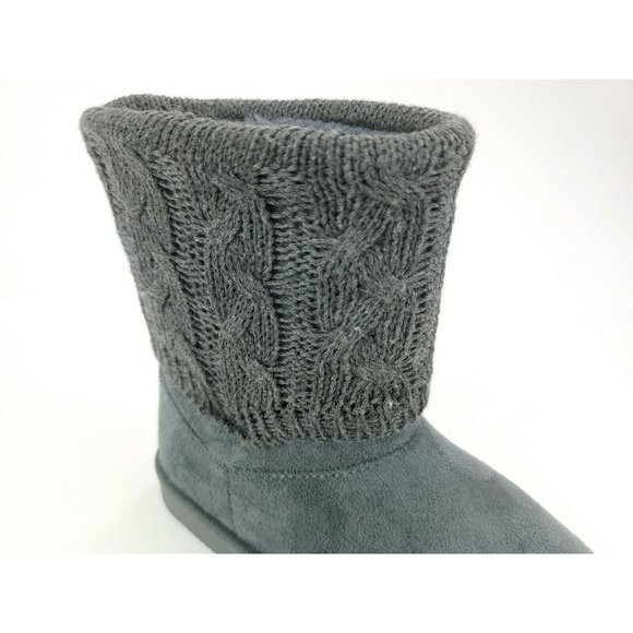 FabKids Girls Knit Sweater Cuff Winter Boots 11 - Picture 5 of 7